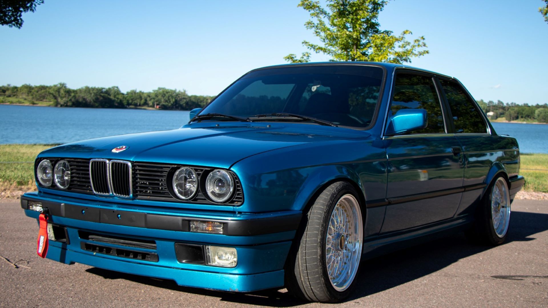 Front 3/4 shot of a 1990 BMW 325is parked