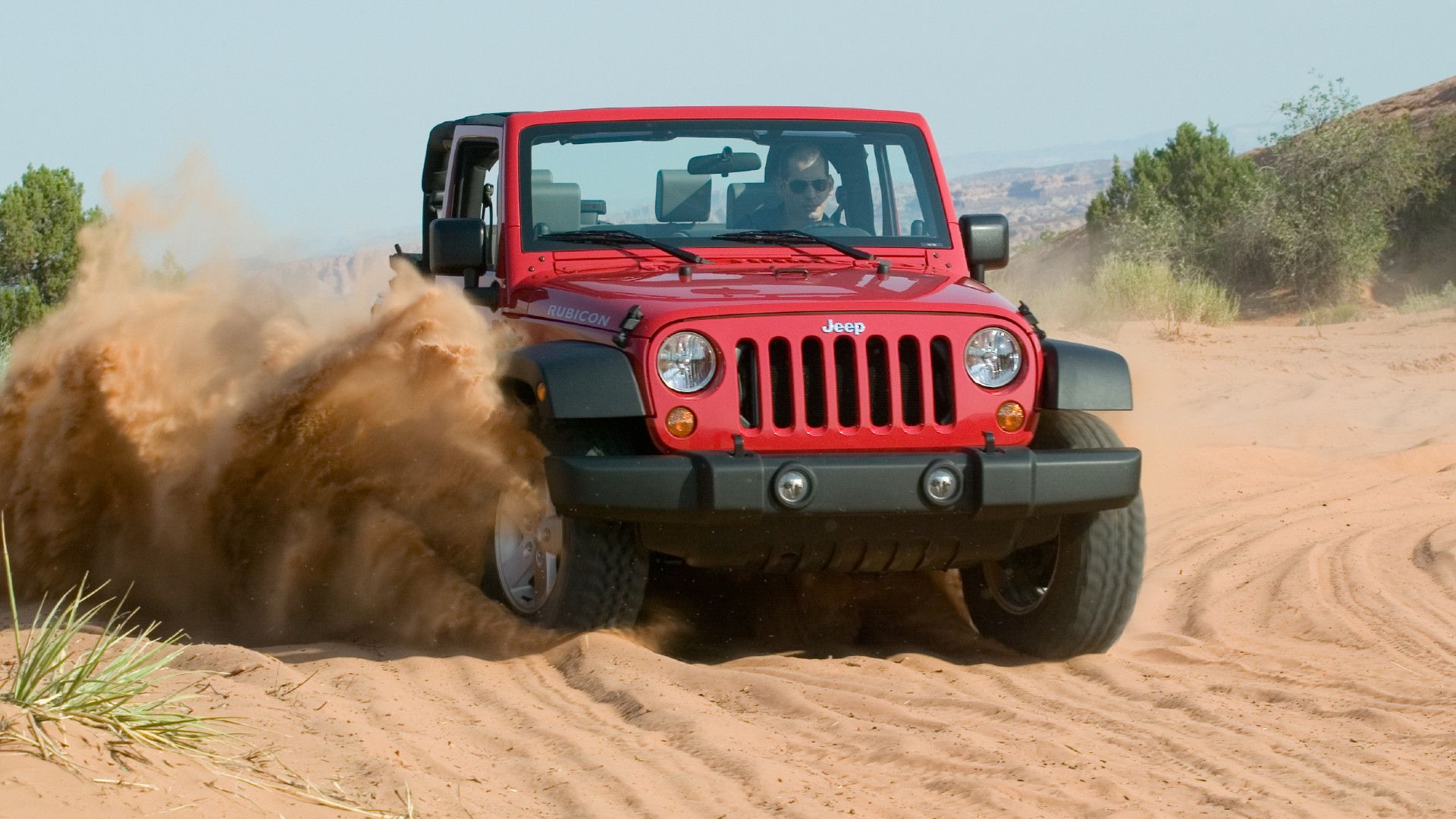 Foto de ação do Jeep Wrangler 2007