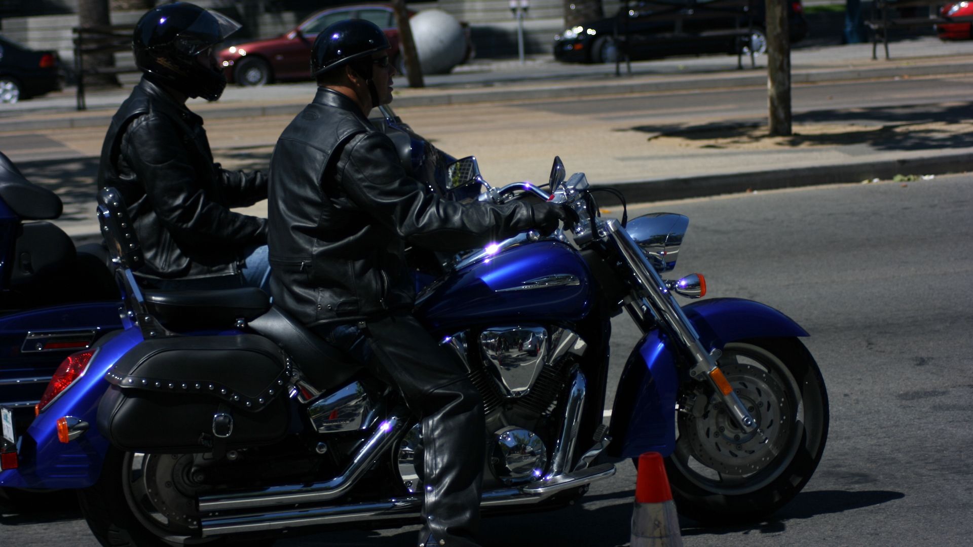 harley riders in all black