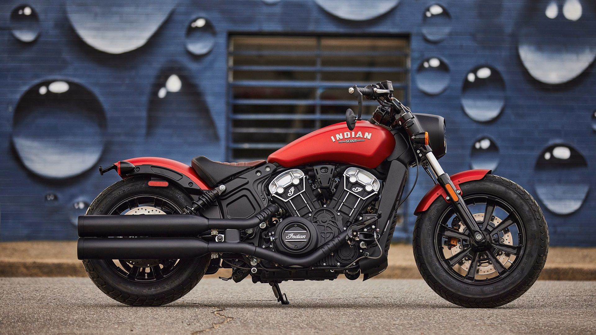 A parked 2023 Indian Scout Bobber Sixty