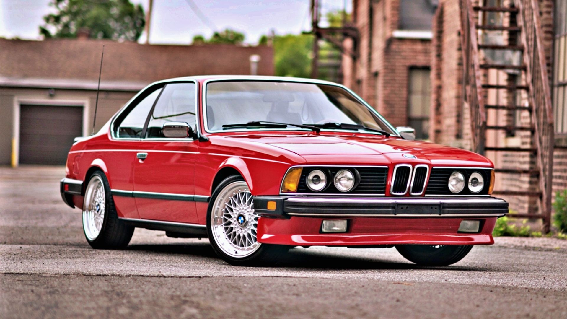 Red 1985 BMW 635 CSi