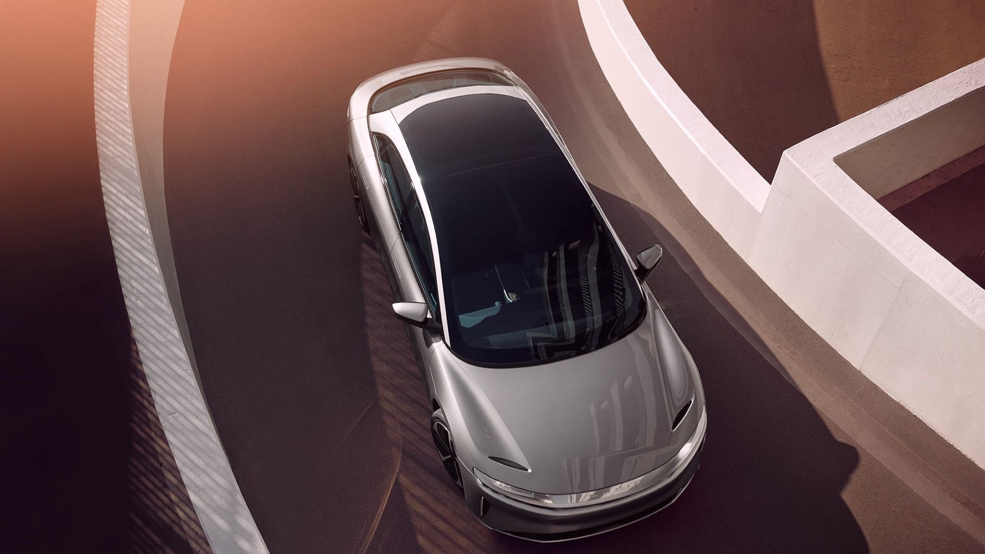Lucid Air Touring, vista superior