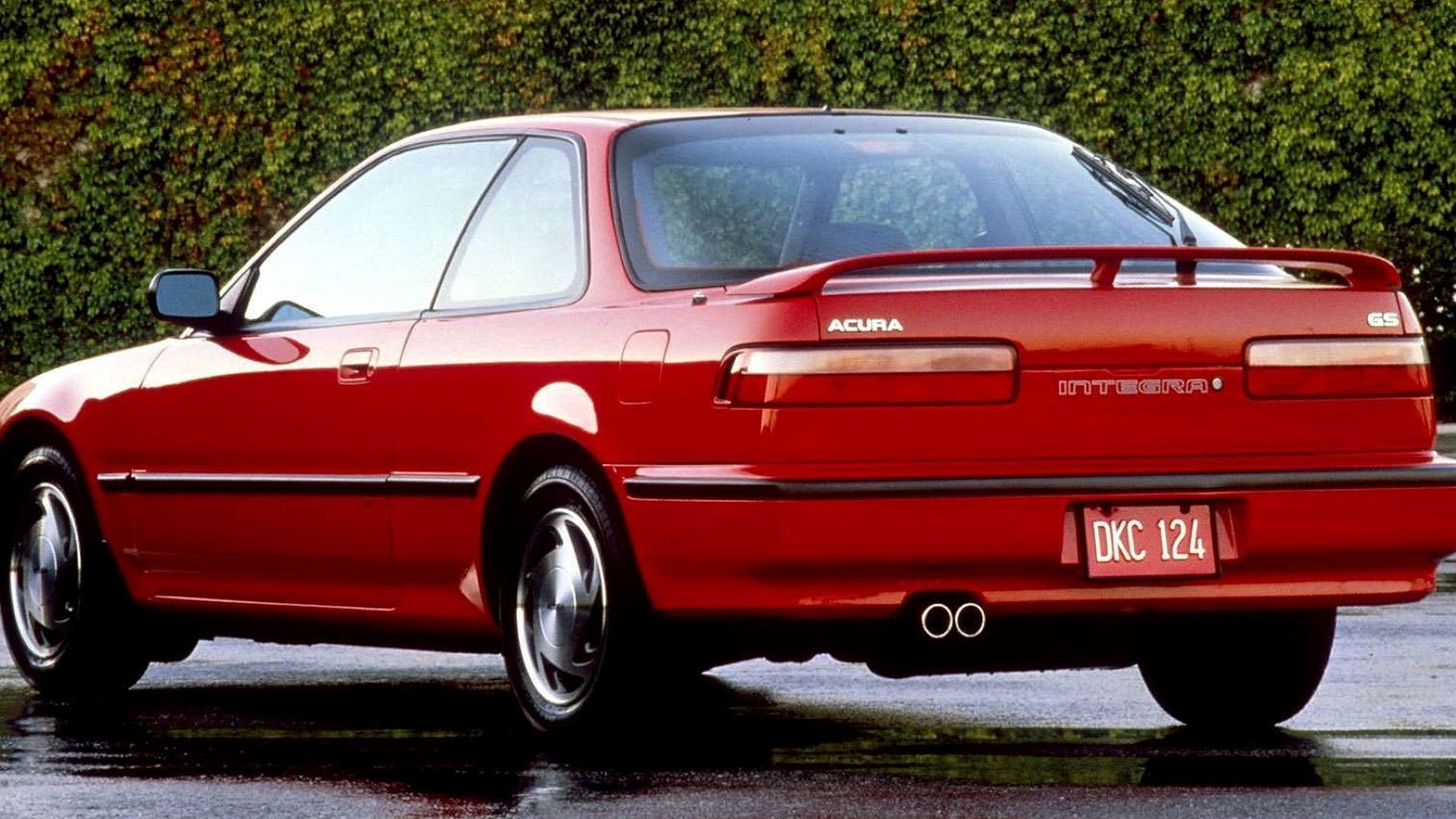 Rear shot of a 1990 Acura Integra