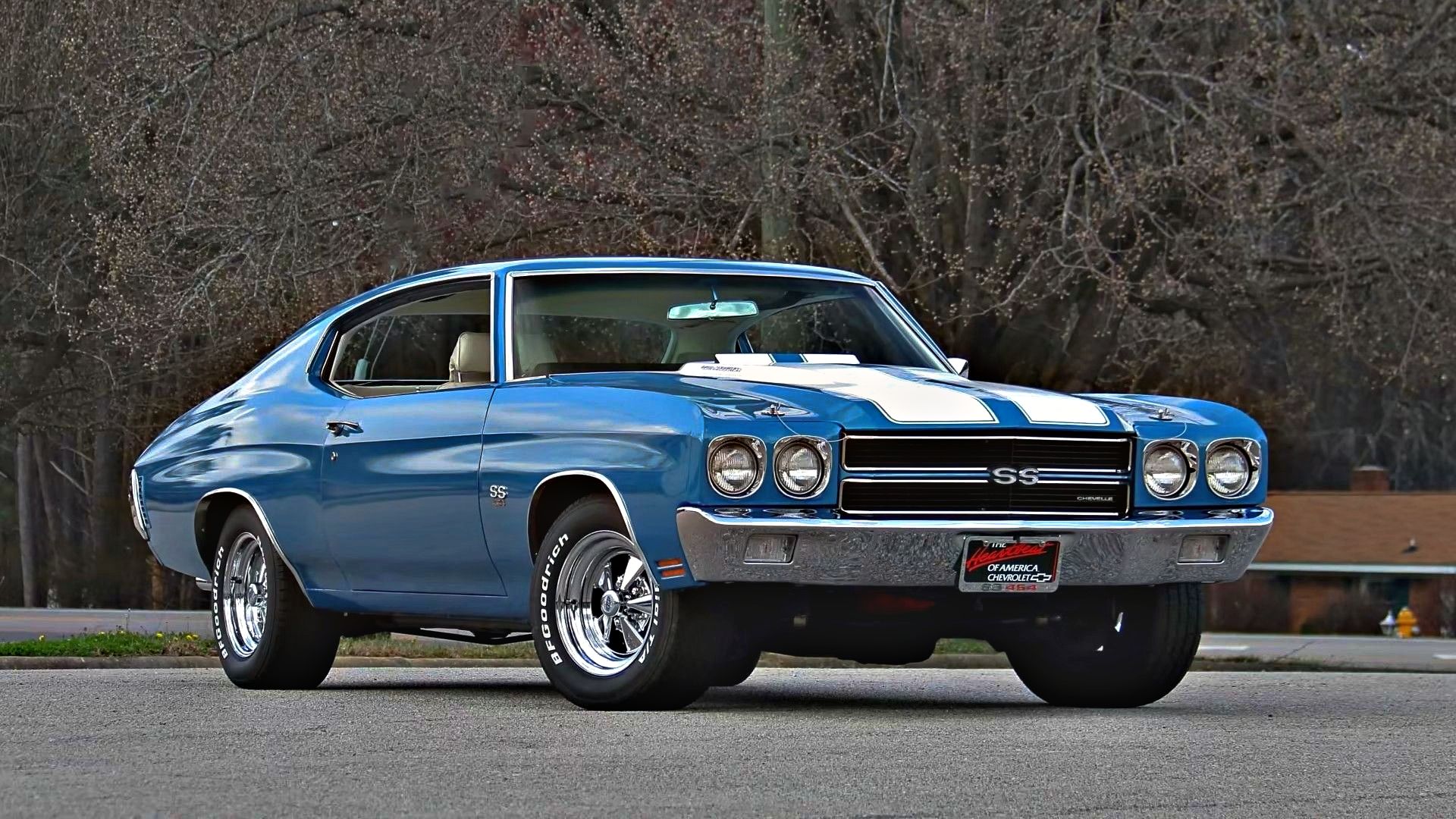 Blue Chevy Chevelle SS 454