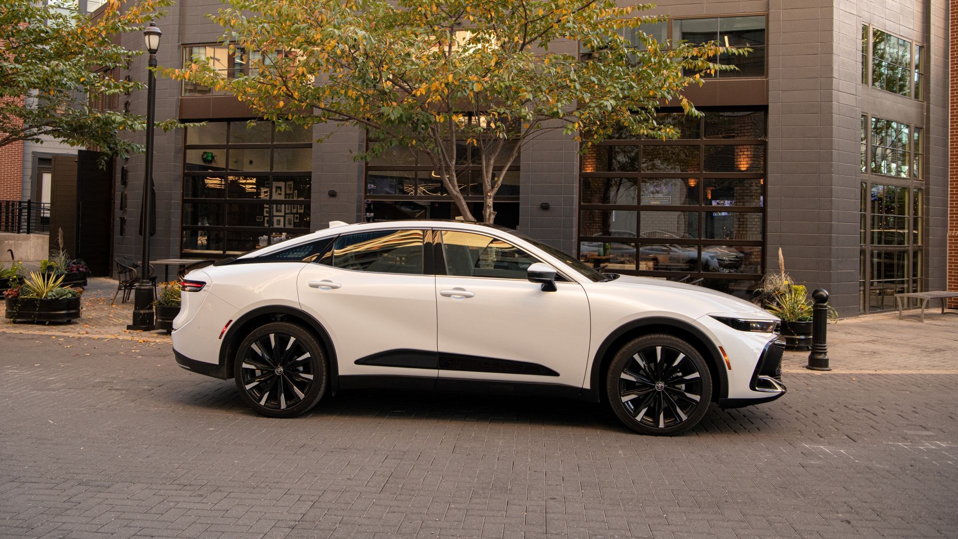 A side right shot of a 2023 Crown Platinum