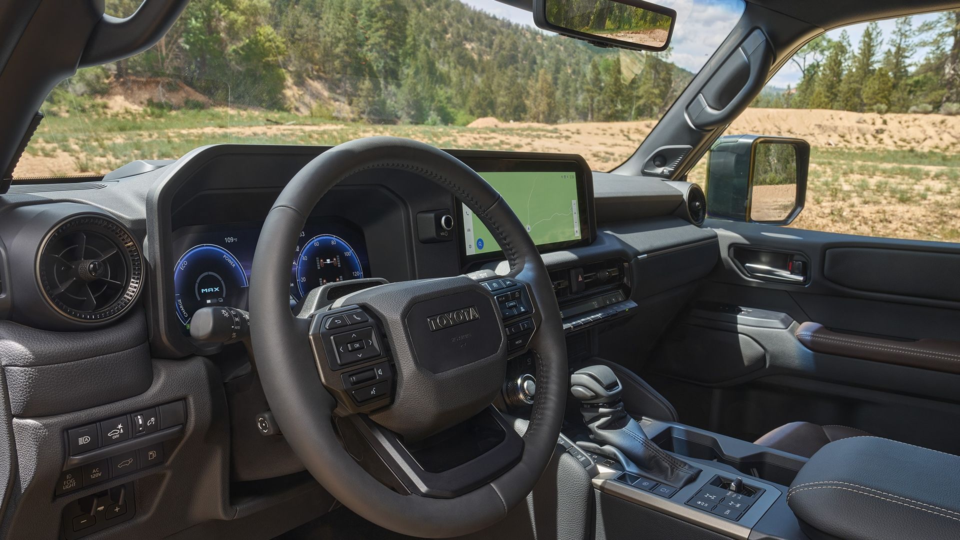 Volante e painel do Toyota Land Cruiser 2024