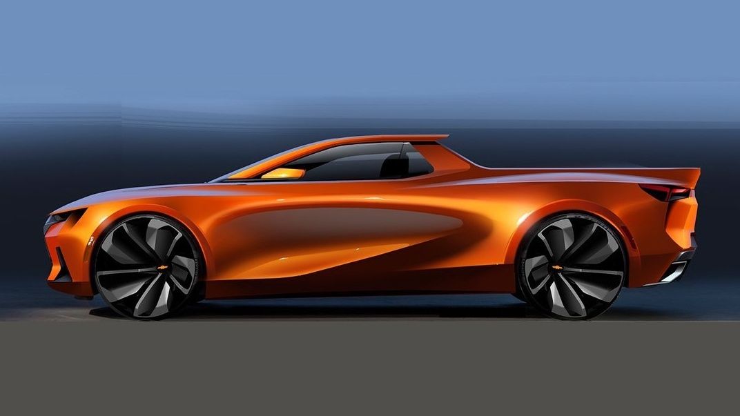 Orange General Motors Design sketch 