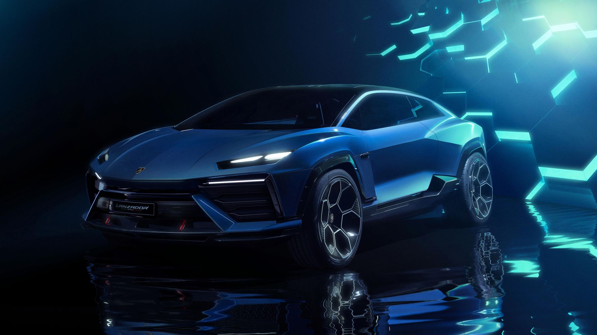 Blue Lamborghini Lanzador Concept