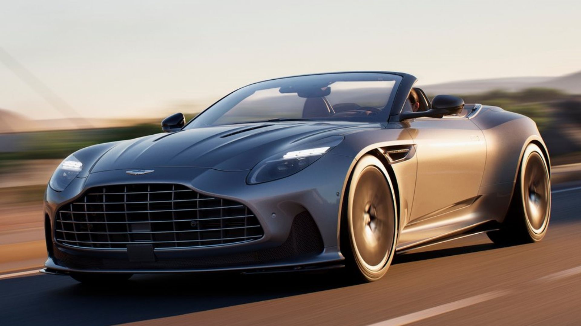 Steel gray 2024 Aston Martin convertible