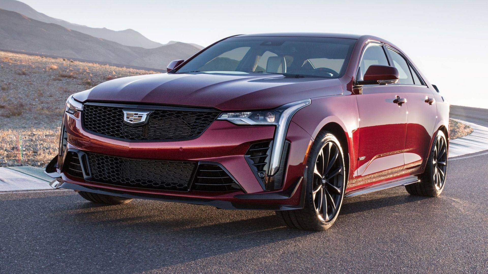 Front 3/4 of the 2022 Cadillac CT4-V Blackwing