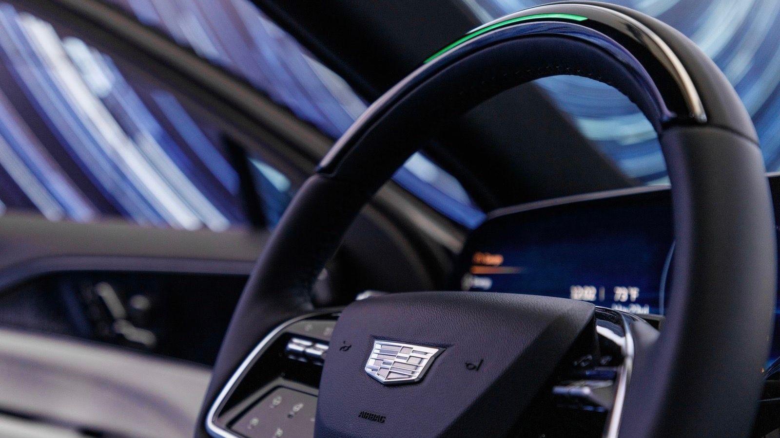 Detalhe do interior do Cadillac Lyriq 2023 