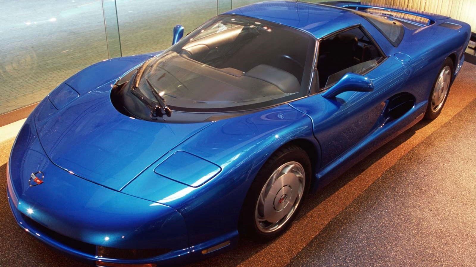 Conceito Chevrolet Corvette CERV III azul 1990 