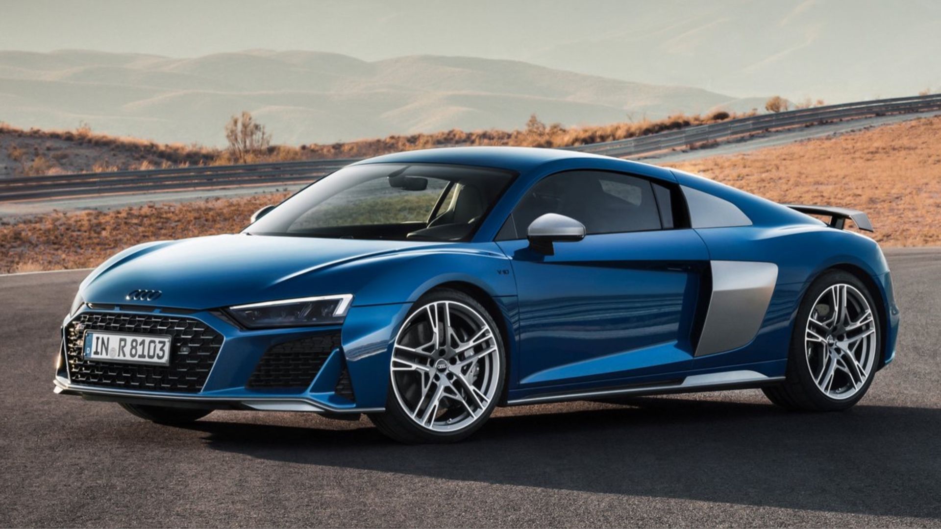 Blue 2022 Audi R8 Performance RWD