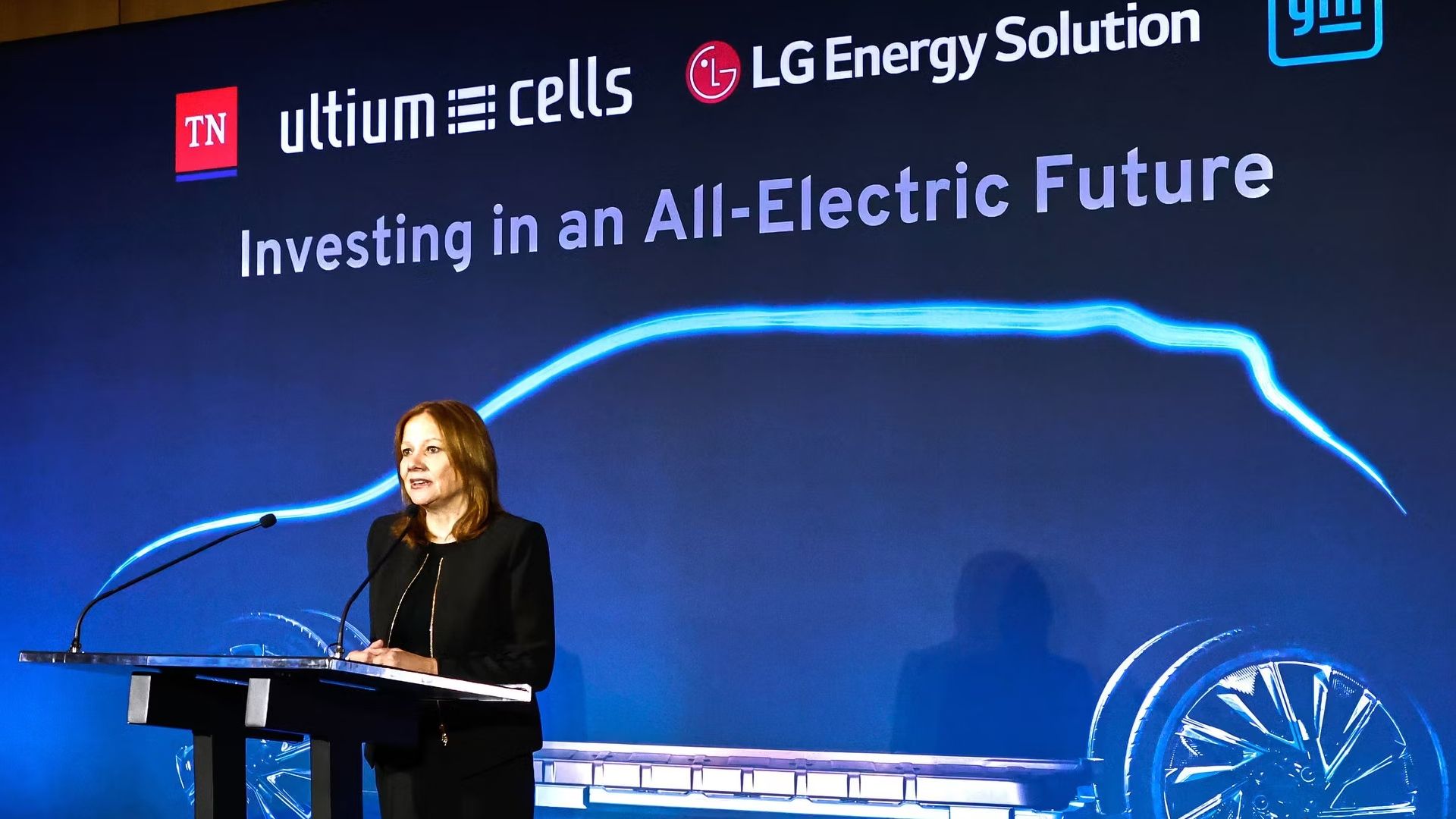 CEO da GM apresentando planos de investimento da Ultium Cell 