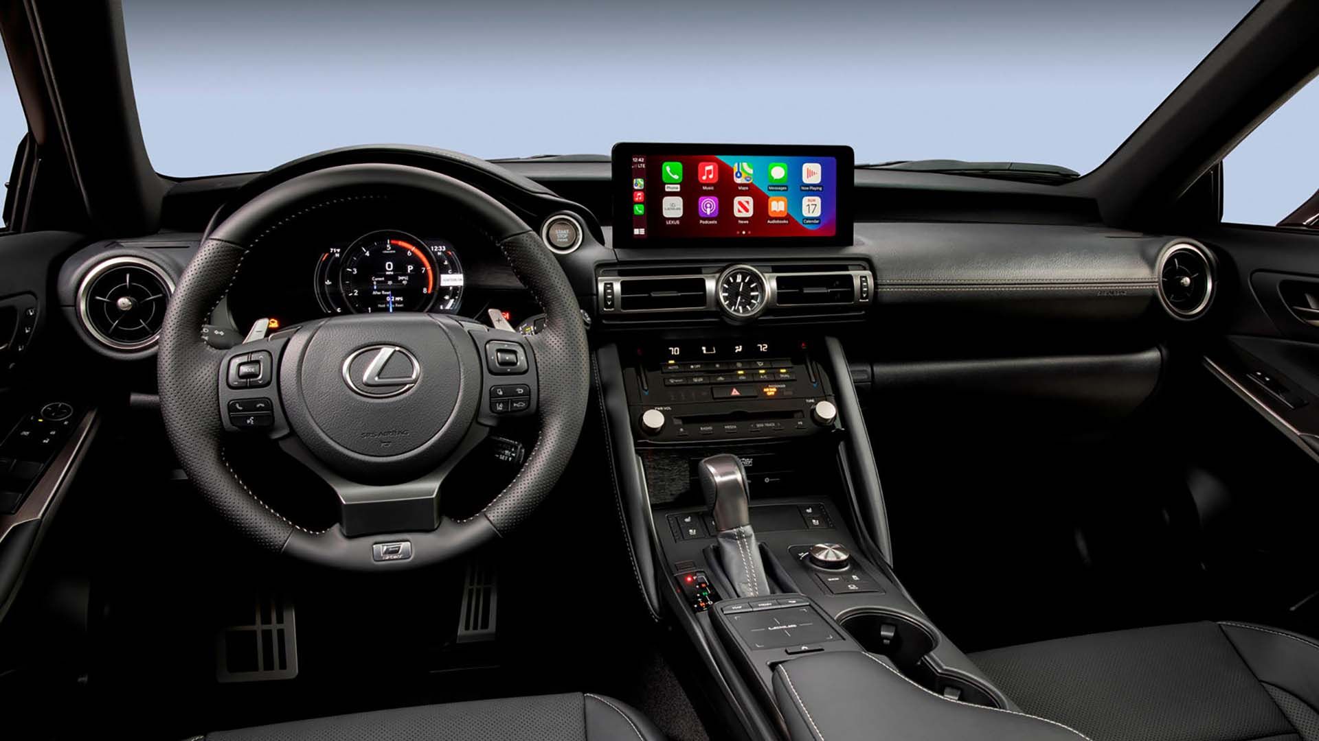 Interior of a Lexus IS 500 F Sport Performance