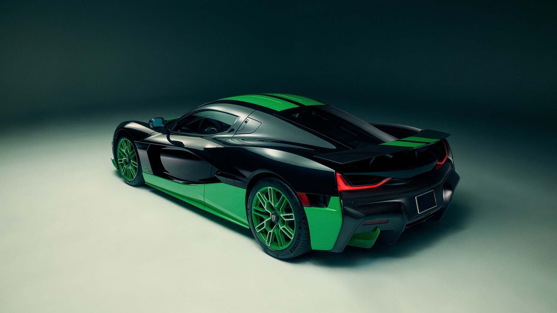 Green And Black 2024 Rimac Nevera Time Attack Edition