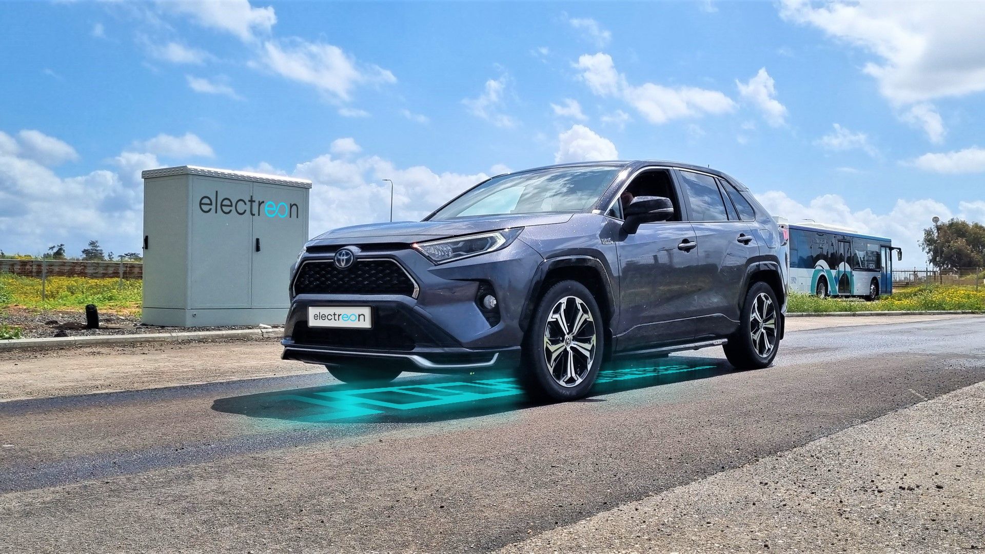 Blue RAV4 Prime wireless charging