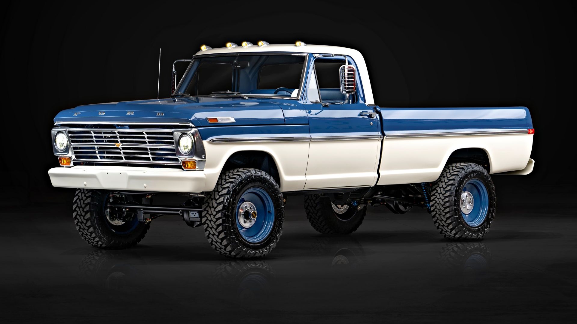 White and Blue Ford F-250 Velocity Classics