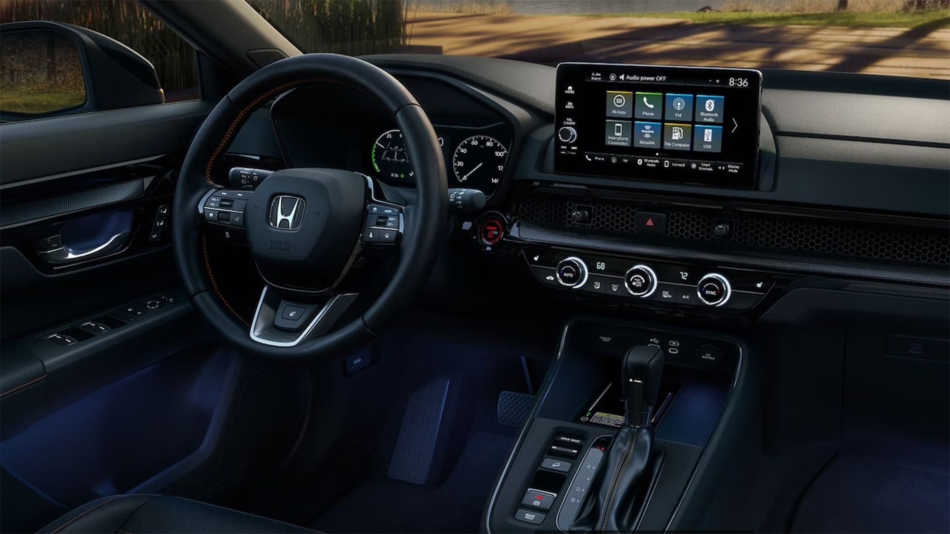 Visualização do painel do Honda Pilot 2023