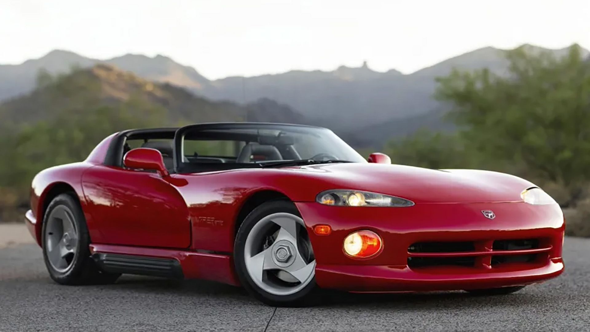 A red 1992 Dodge Viper