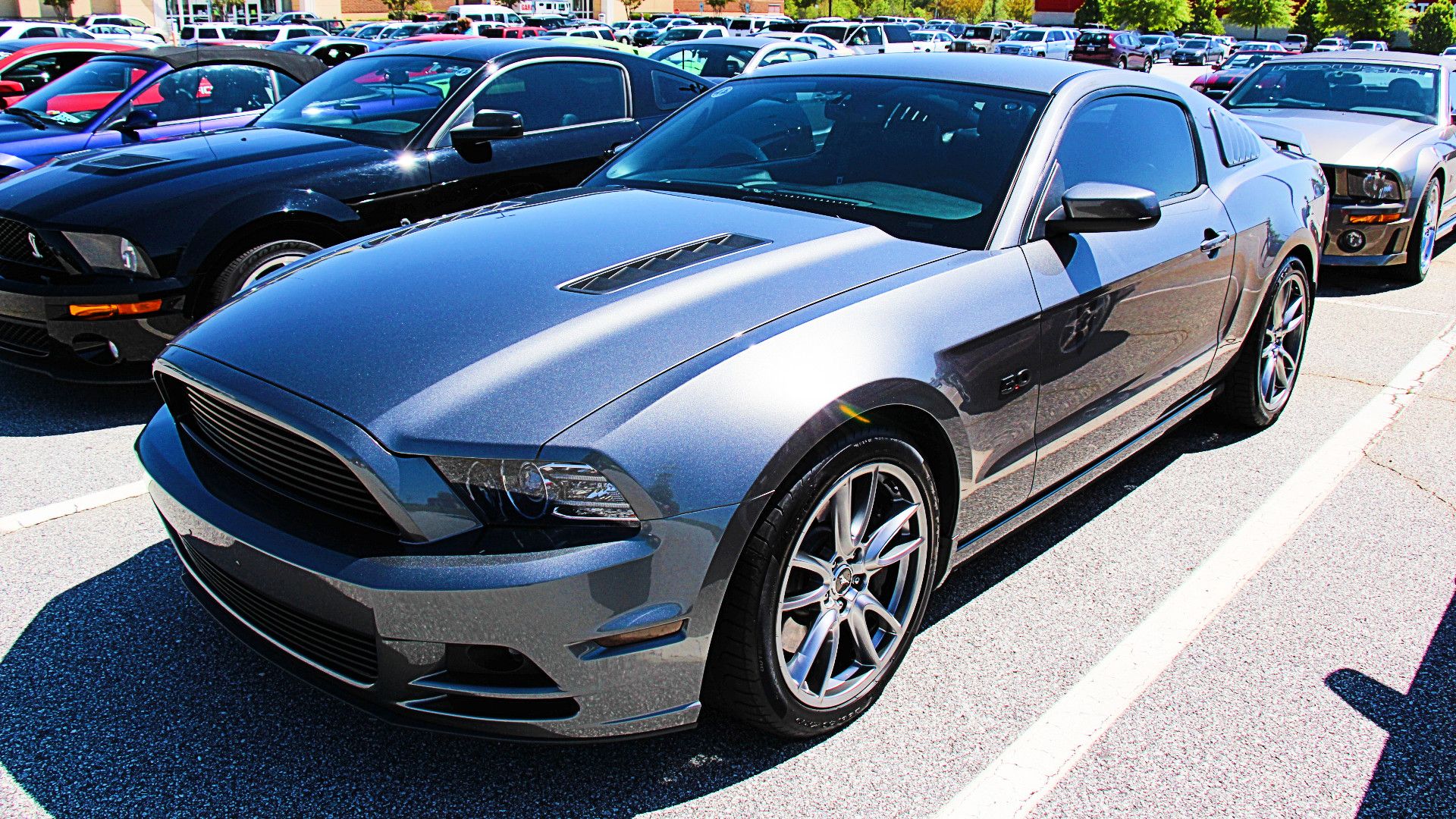 2014 Ford Mustang at a parking lot