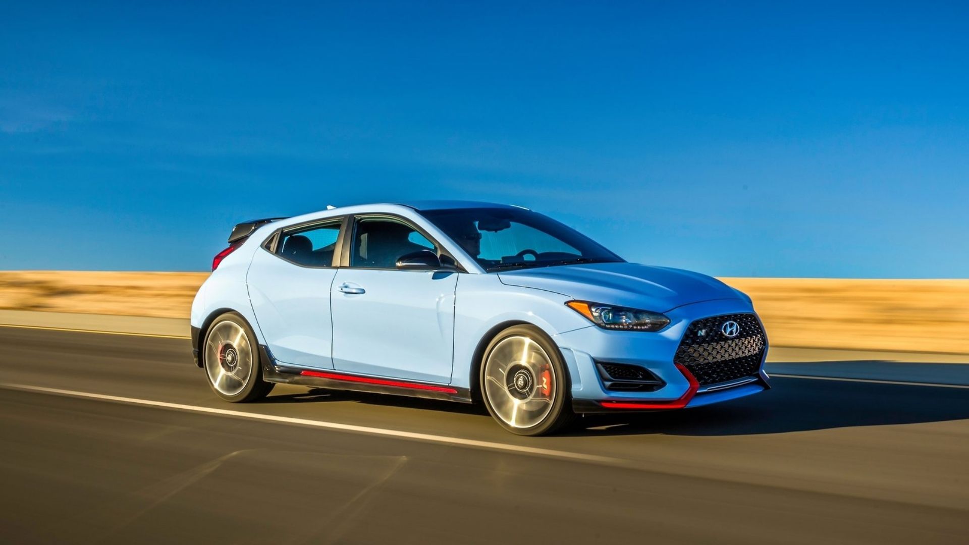 Blue Hyundai Veloster N