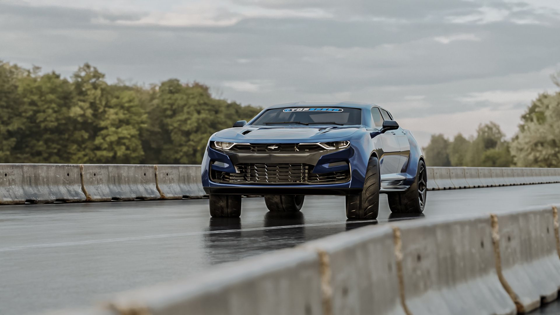 View the 2025 Chevy Camaro in blue