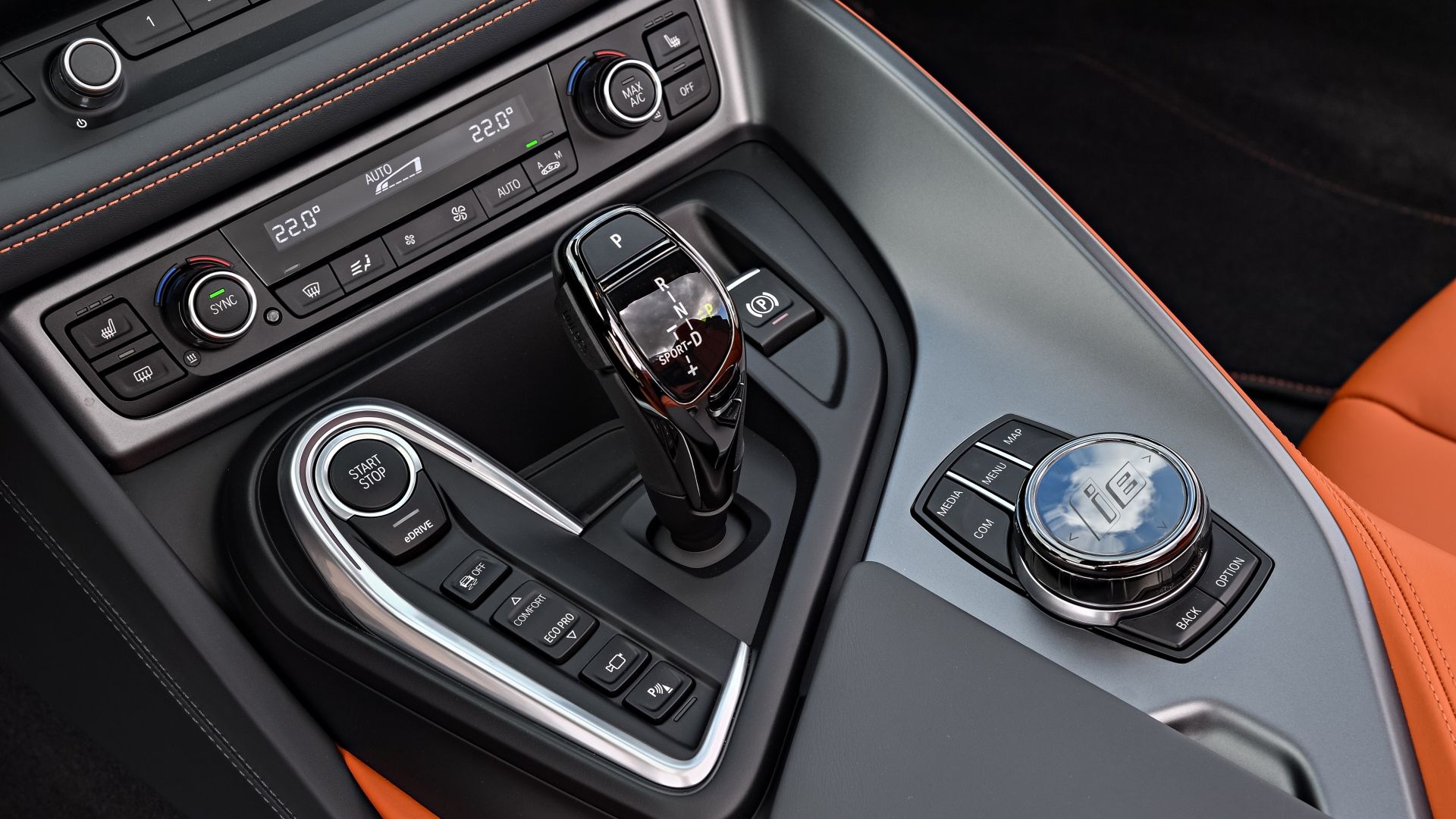 Console central do BMW i8 Roadster