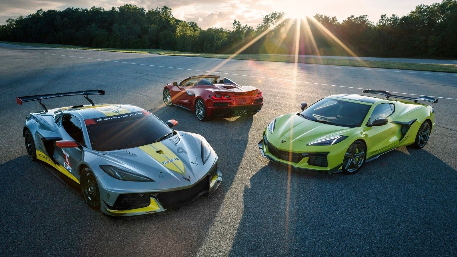 2023 Chevrolet Corvette Z06, Z06 convertible, and C8.R
