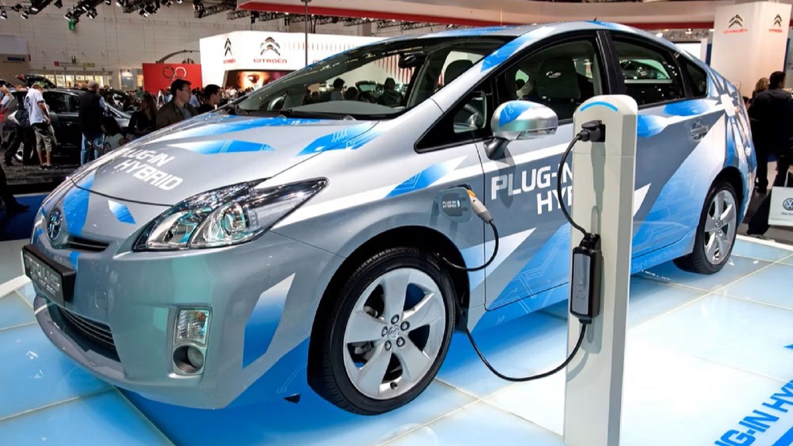 A parked Electric Vehicle (EV) 