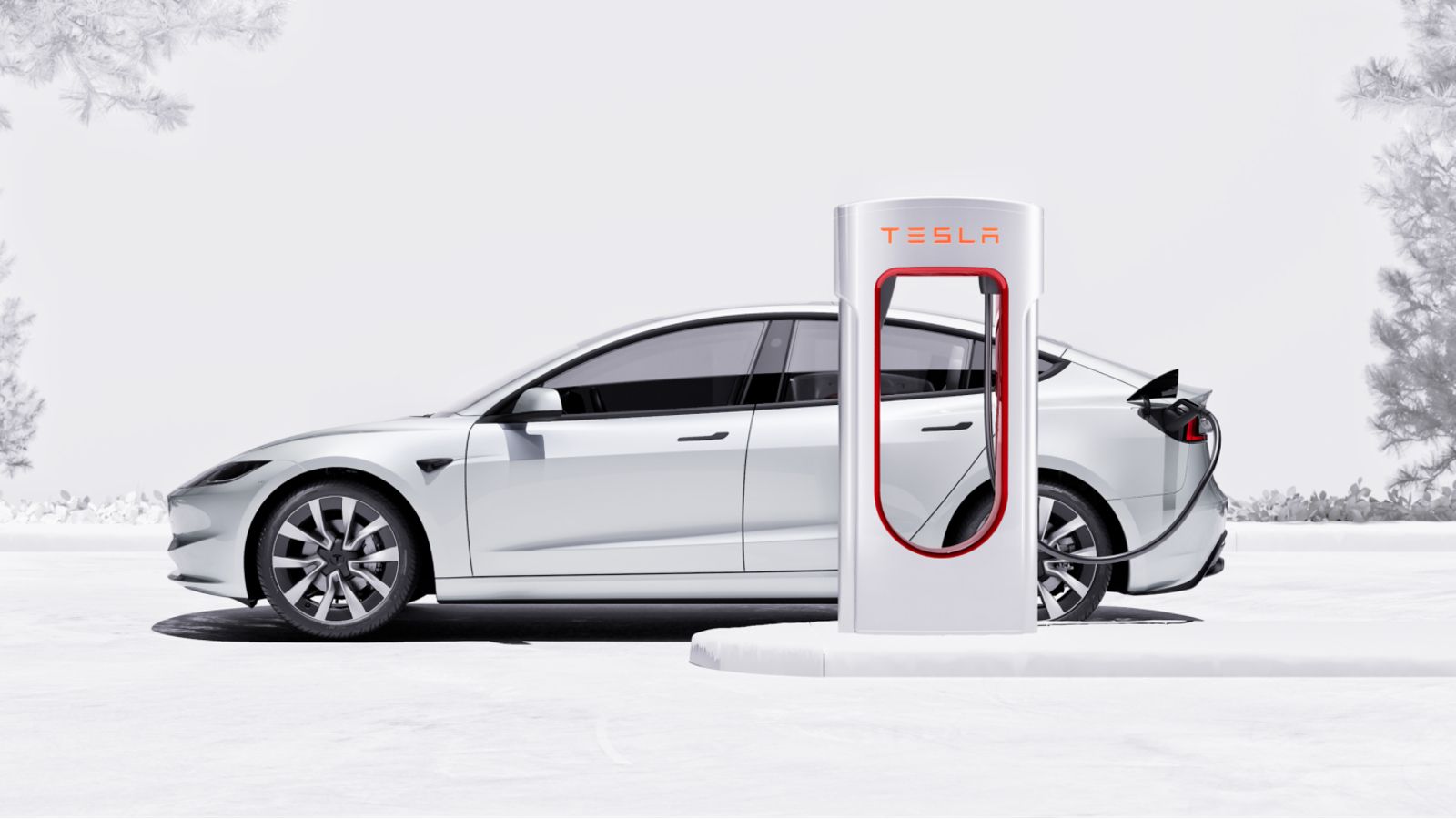 2024 Tesla Model 3 Highland charging 