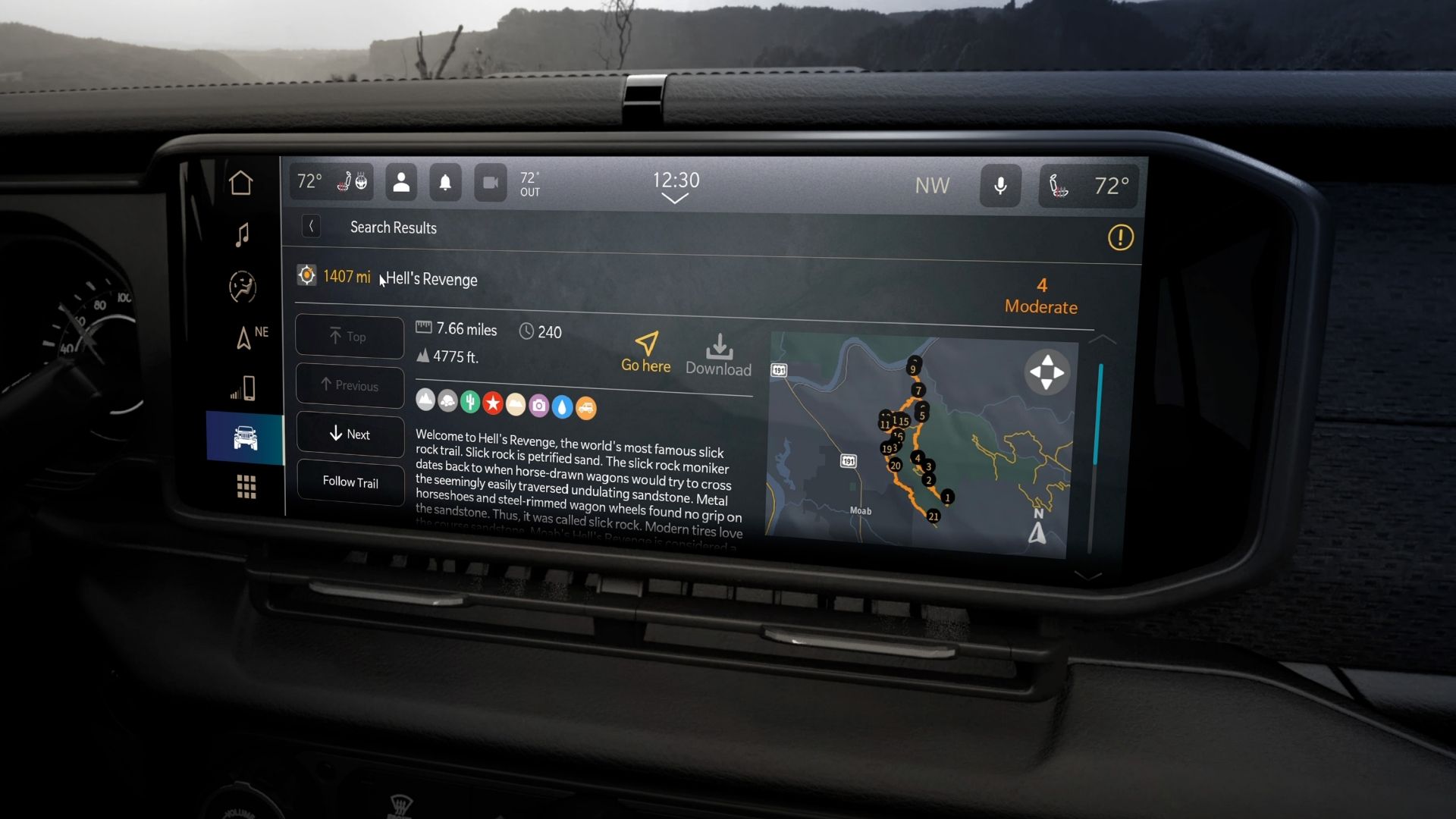 Tela sensível ao toque de infoentretenimento Jeep Gladiator 2024