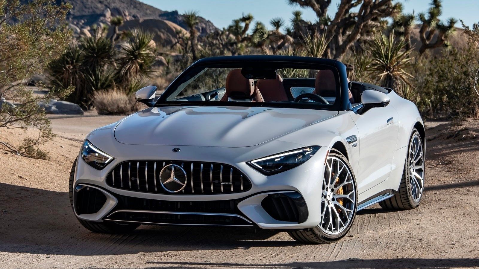 2022 silver Mercedes-Benz SL55 AMG 