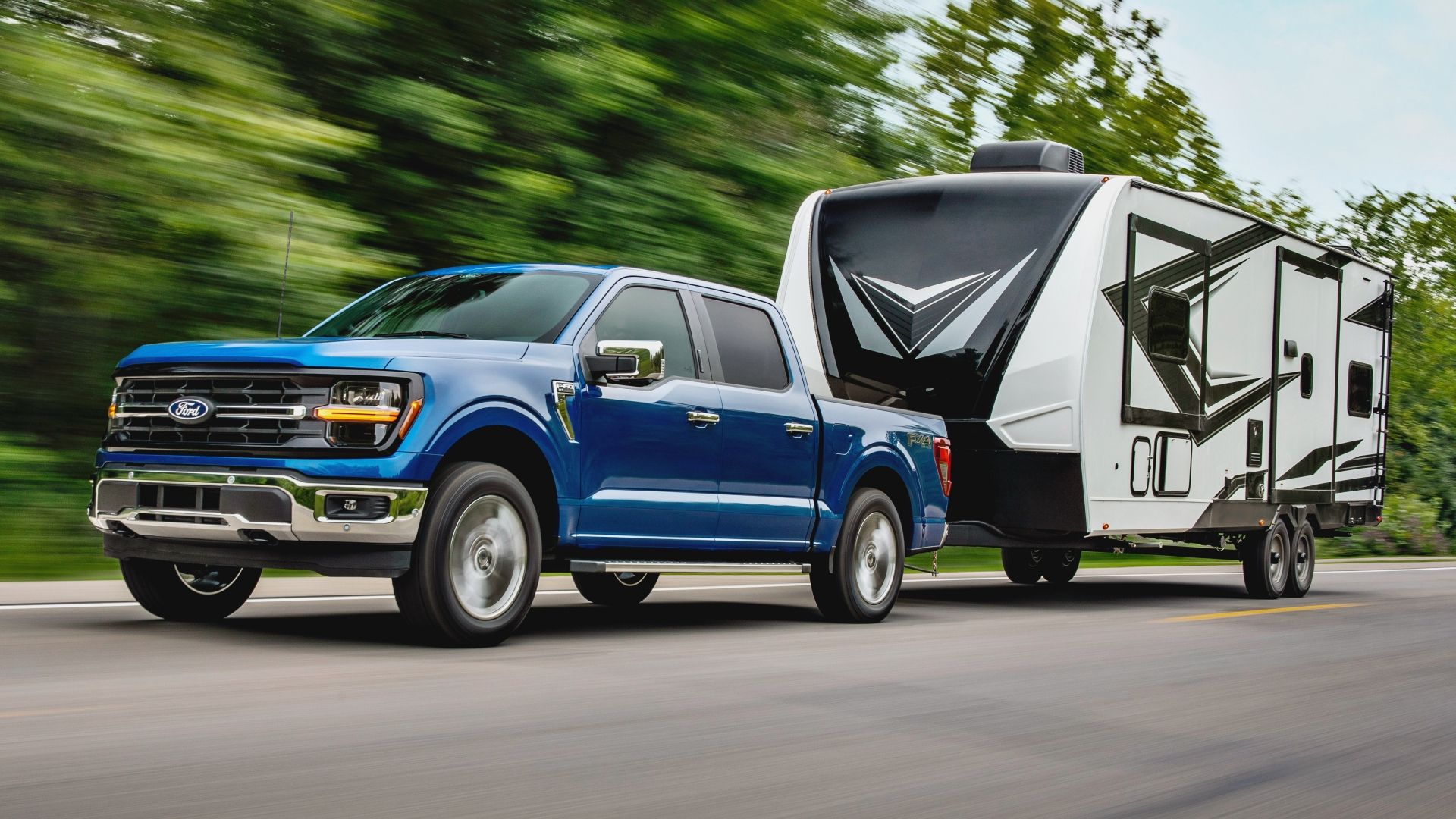 Blue 2024 Ford F-150 XLT