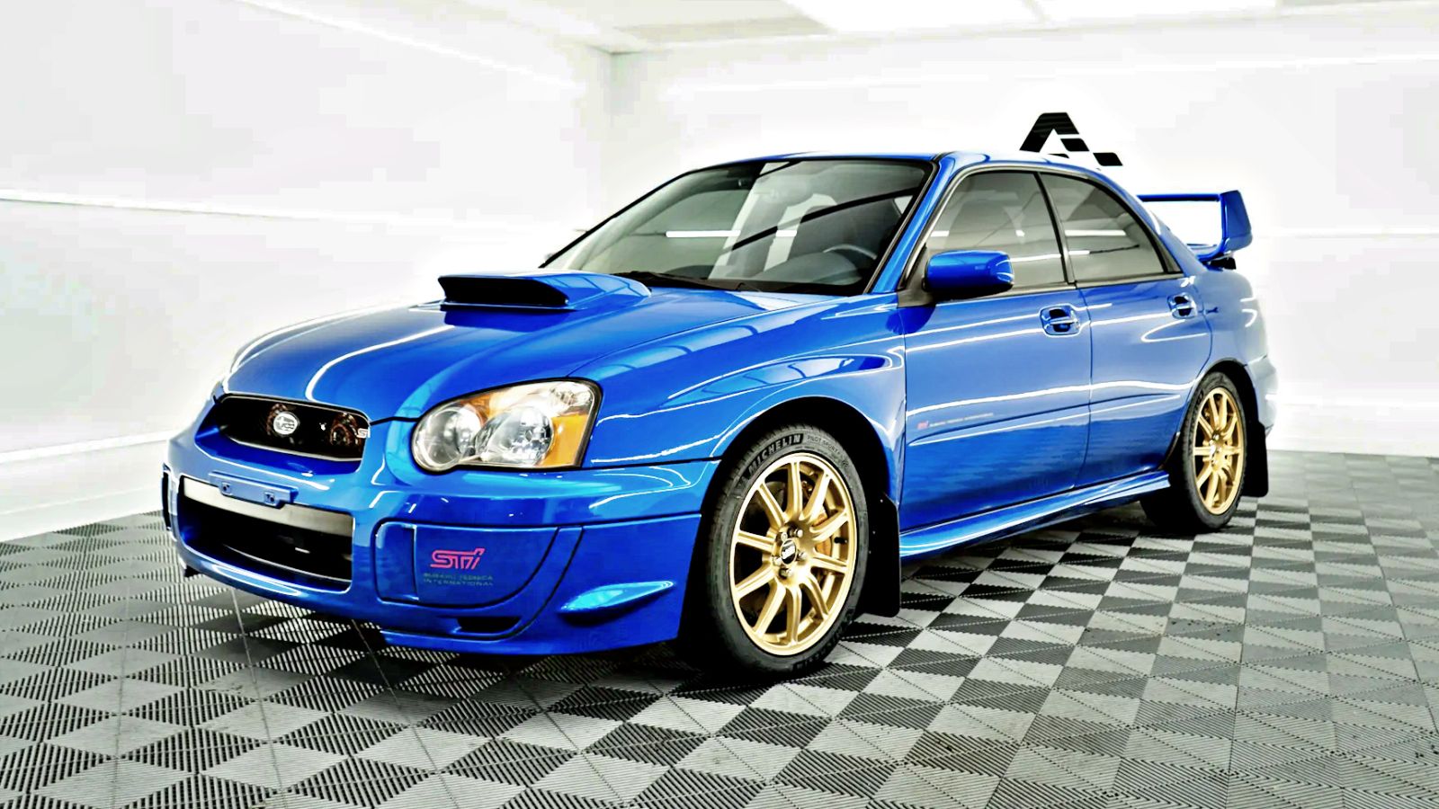 Blue 2004 Subaru Impreza WRX