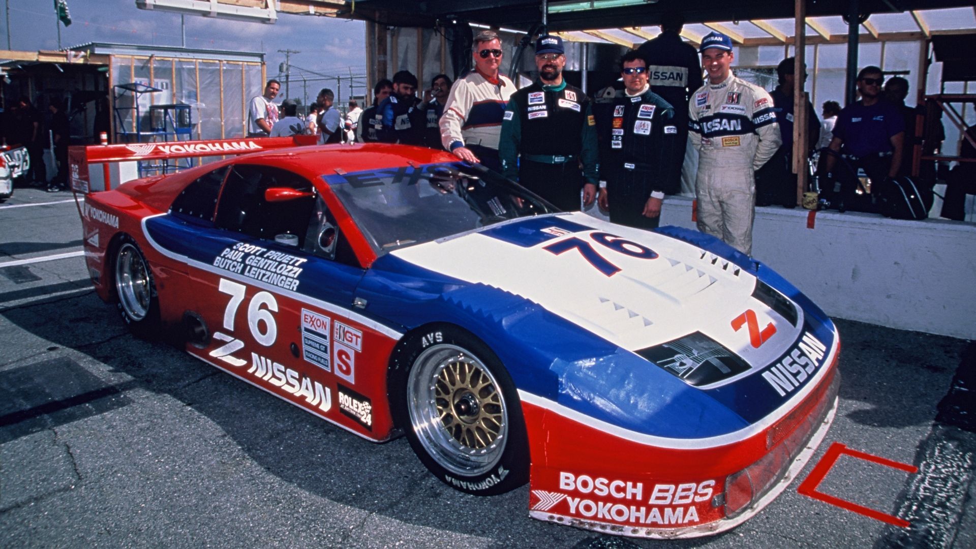O Nissan 300ZX Z32 número 76 que conquistou a vitória nas 24 Horas de Daytona 