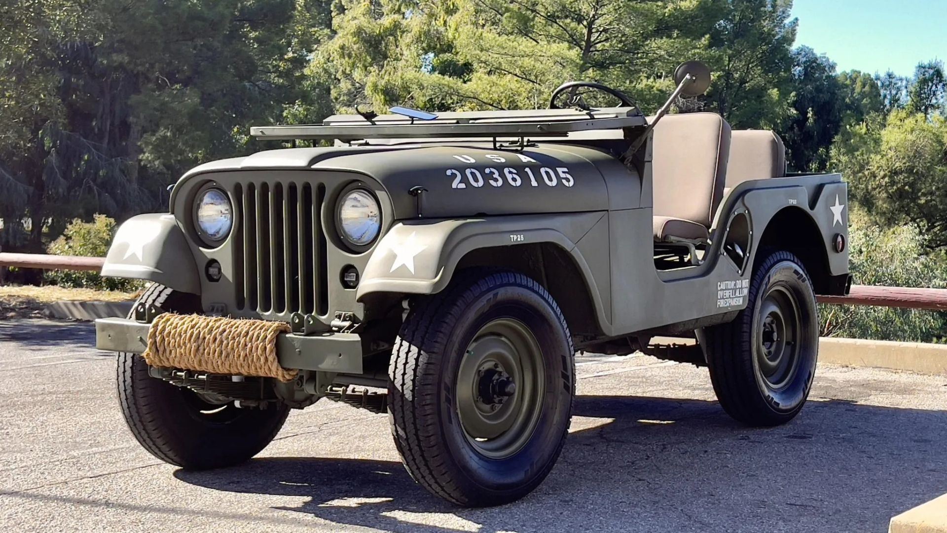Army green Willys Jeep M38A1