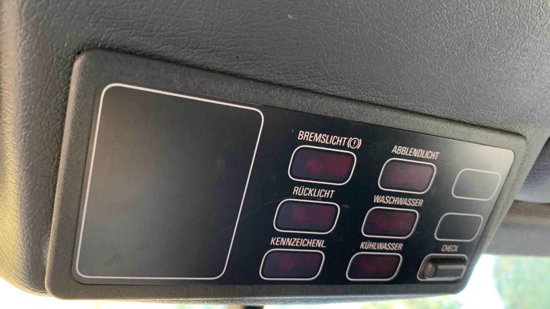 Painel de verificação BMW E30 M3 1987