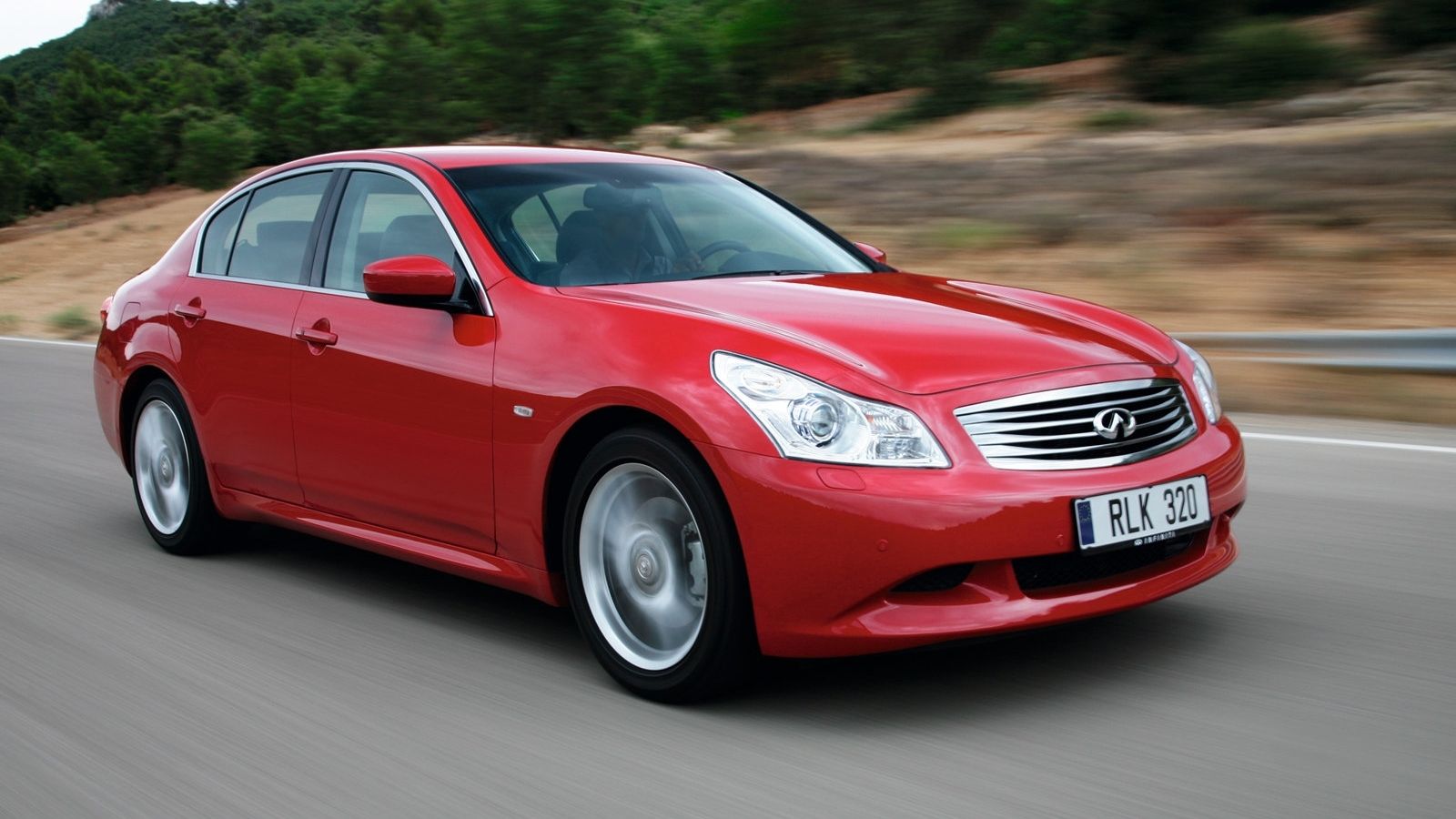 Red Infiniti G37 Sedan