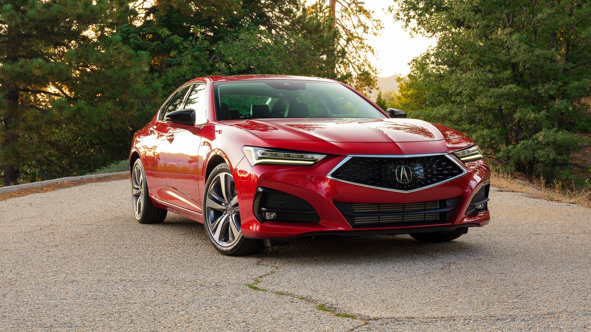 2023 Red Acura TLX parked