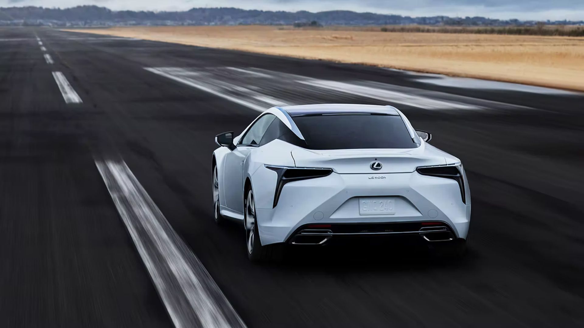 2024 Lexus LC 500h Hybrid rear action shot