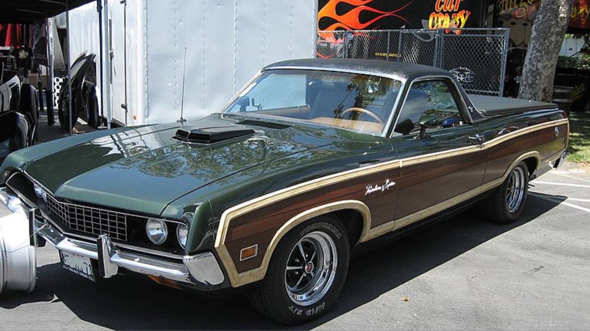Grão verde e madeira 1970 Ranchero Squire