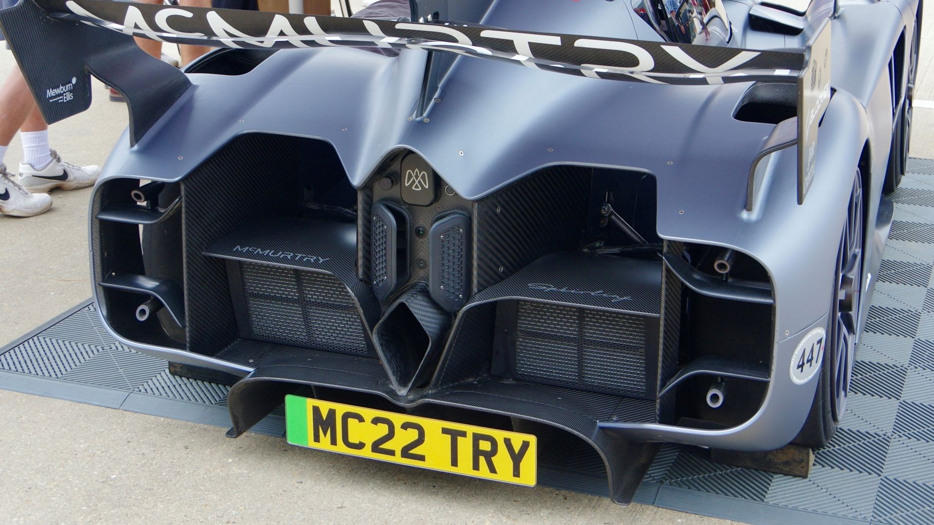 McMurtry Speirling close-up da exaustão do ventilador traseiro