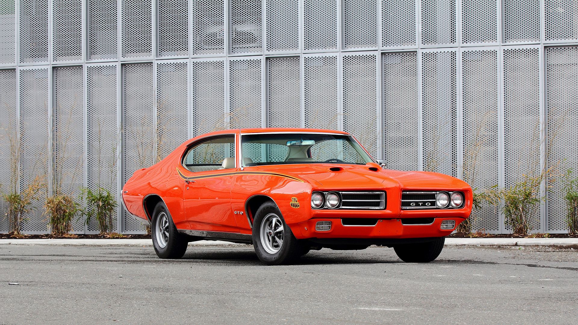 An orange 1969 Pontiac GTO Judge