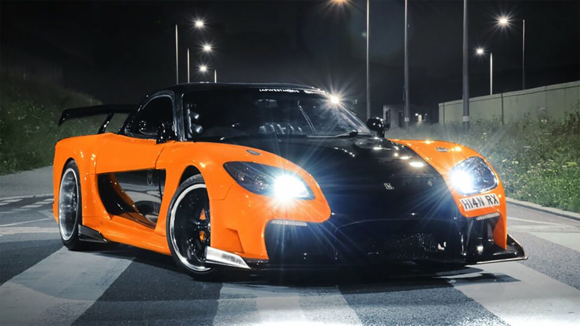 The black and orange 1997 Mazda RX-7 from Tokyo Drift