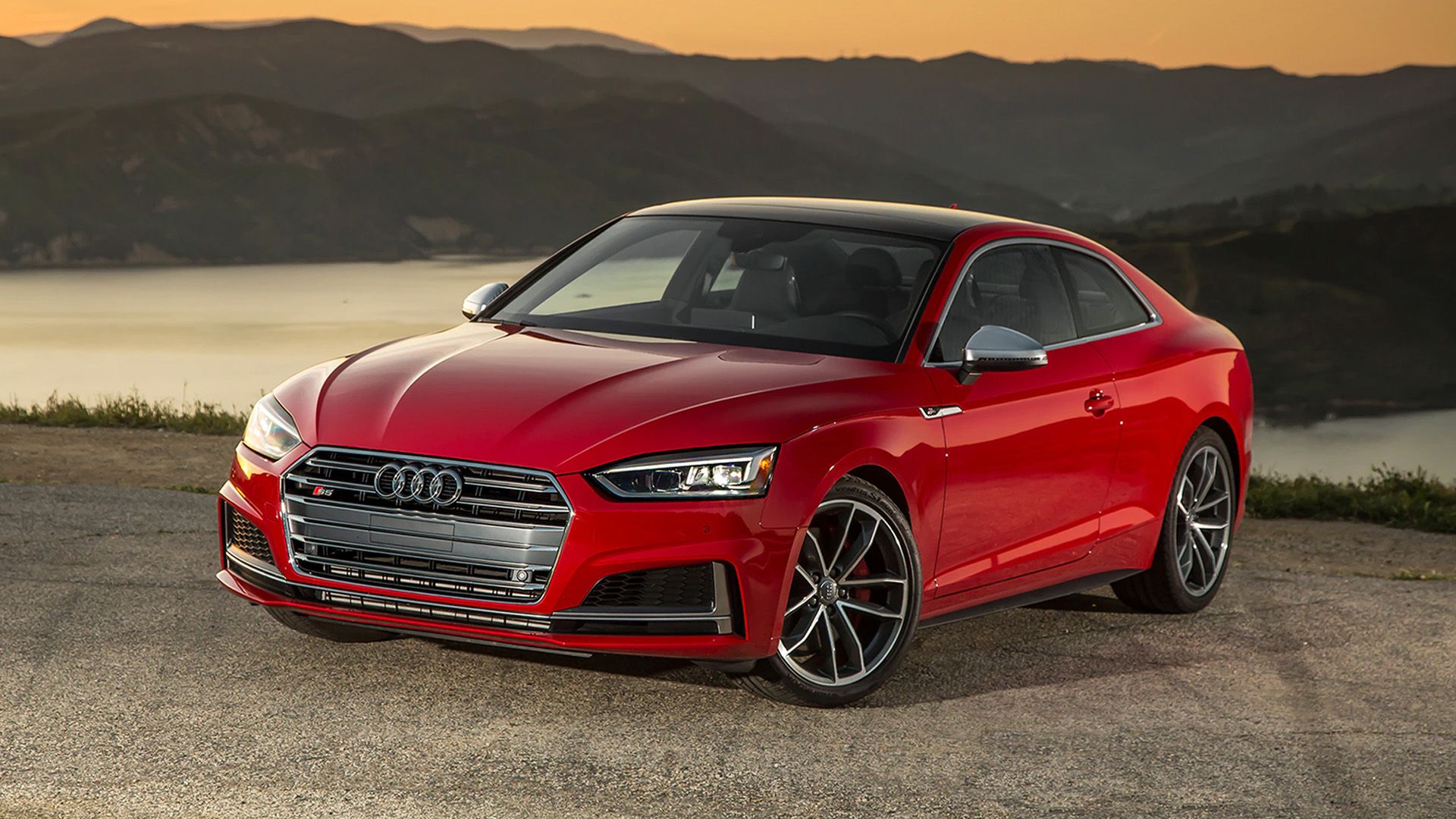 A red 2018 Audi S5 Coupe