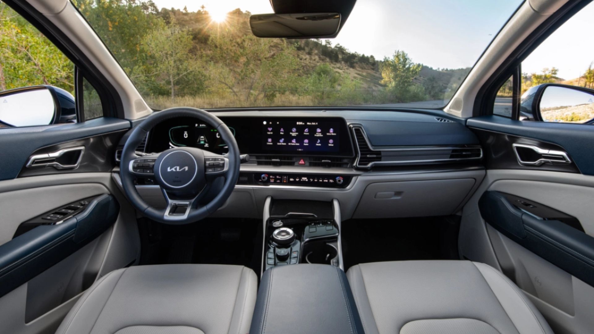 2023 Kia Sportage Hybrid interior front shot
