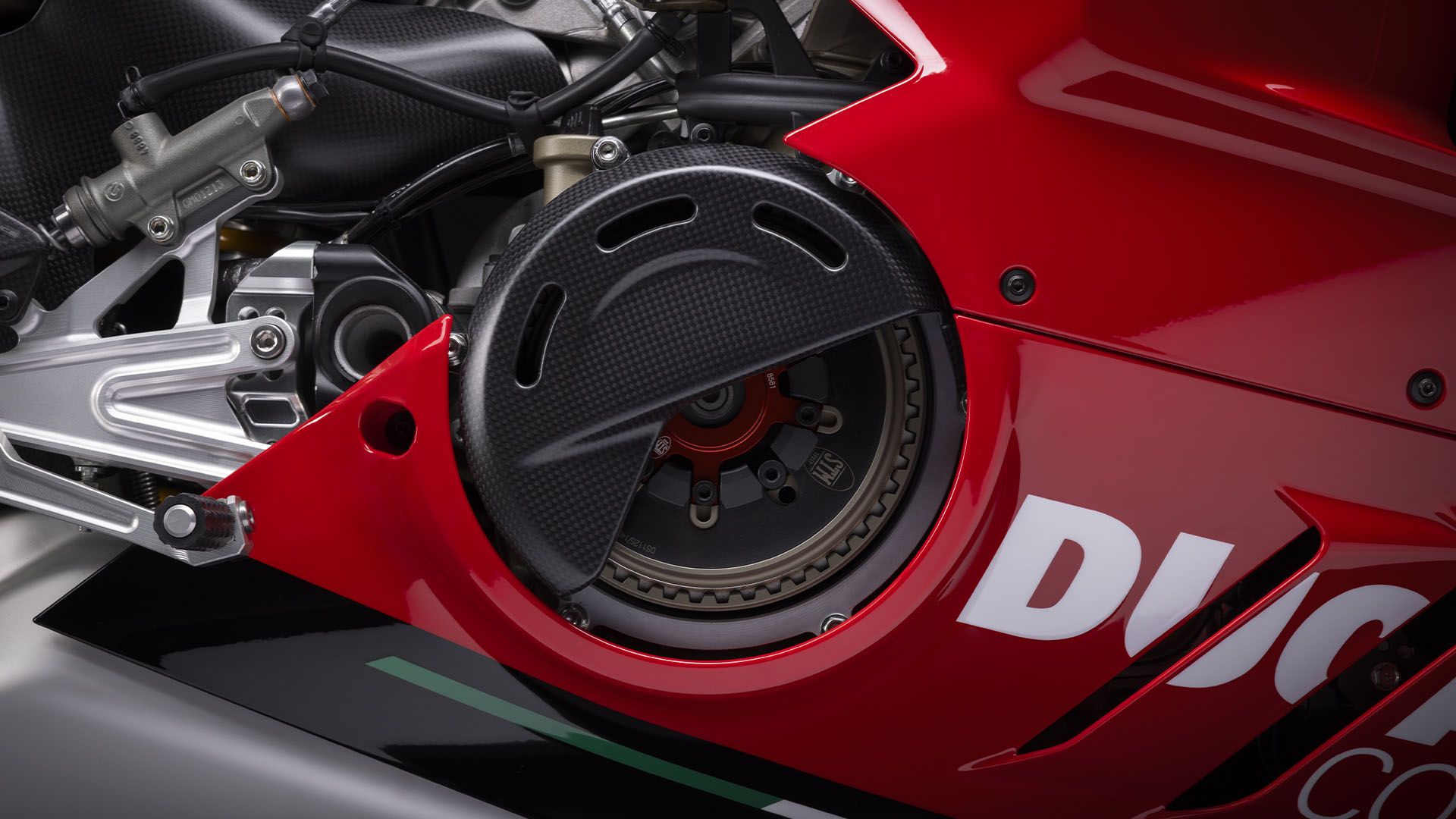 2024 Ducati Panigale V4 SP2 30th Anniversario 916 Clutch With Carbon Fiber Open Clutch Cover