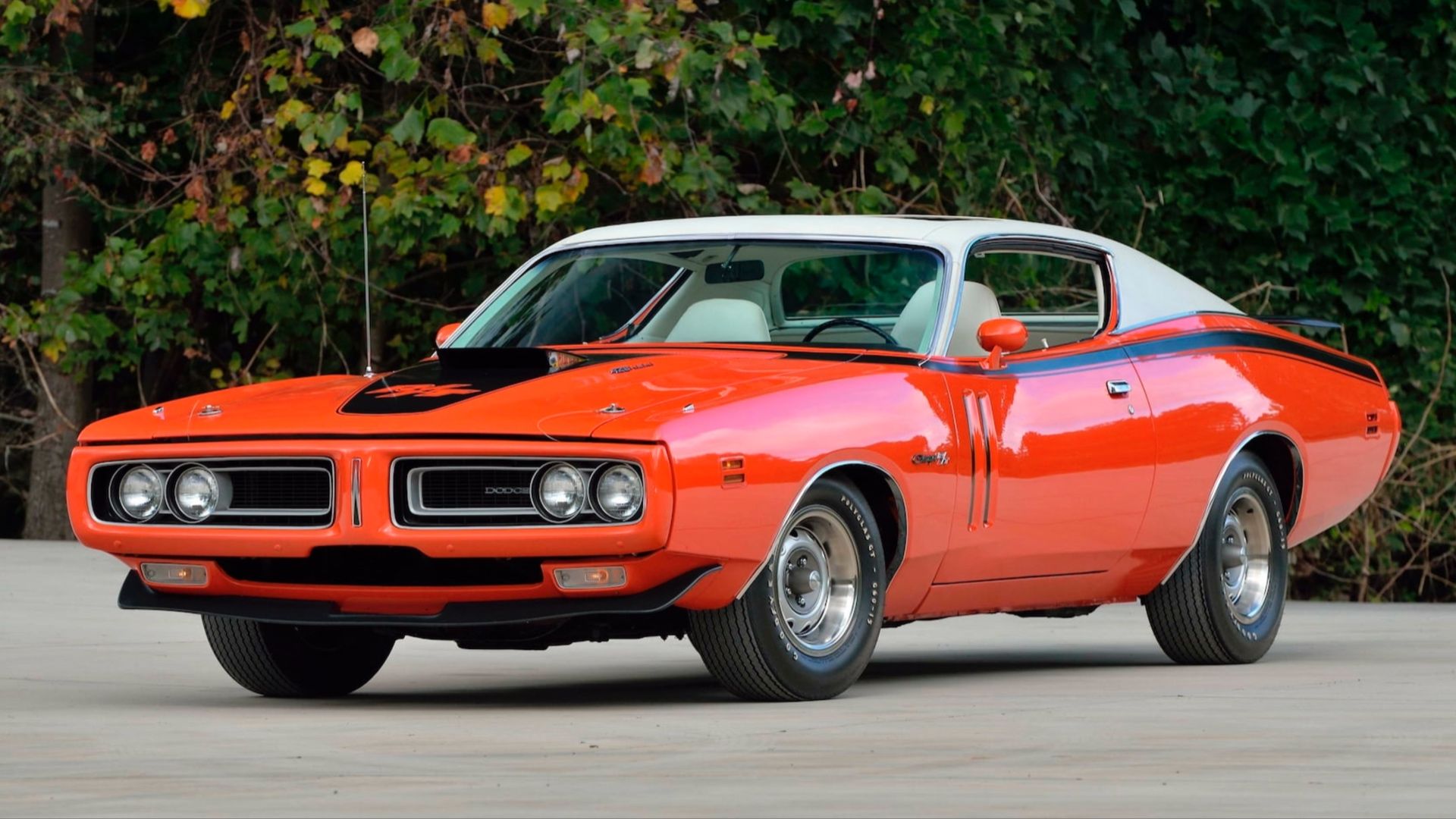 Red 1971 Dodge Charger R/T
