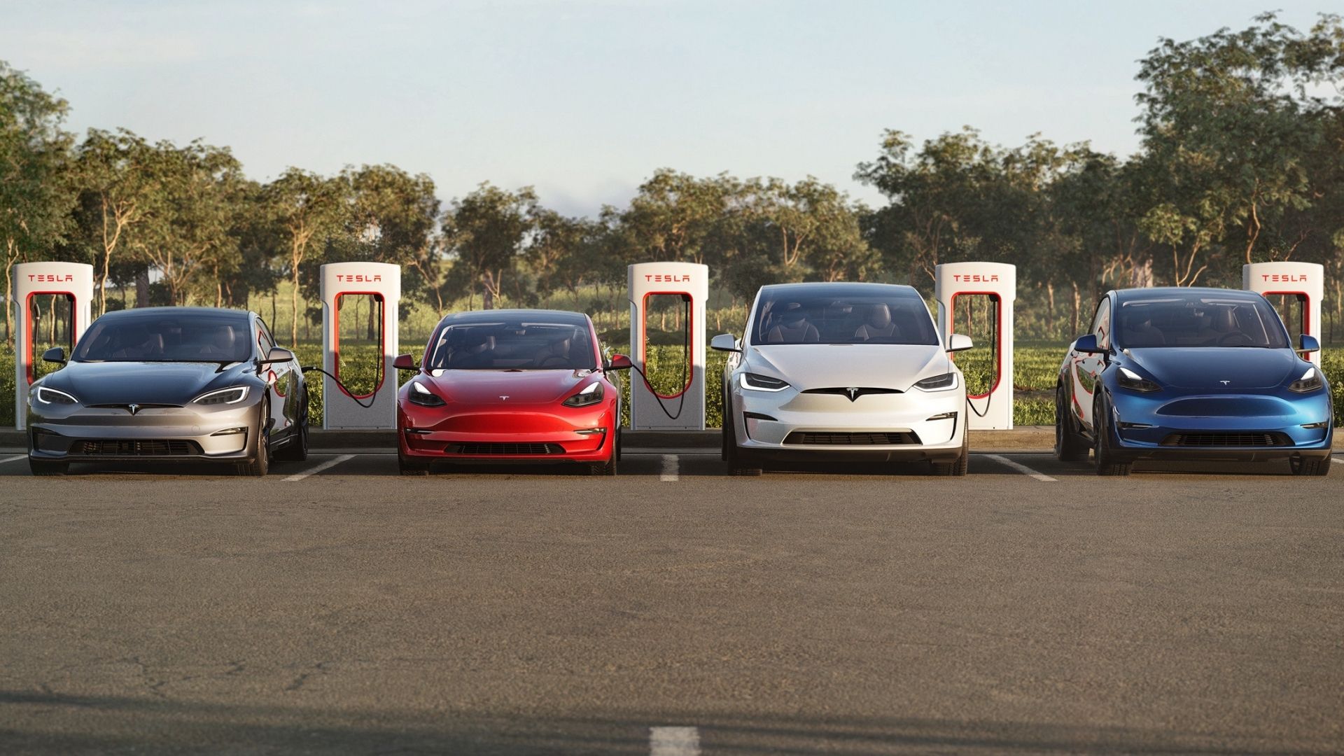 Tesla S3XY Range at Tesla Superchargers